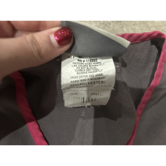 Butter‎ Soft Womens XS Scrub Top POCKETS V neck Purple Blue Gray Pink (2) Tops - Picture 9 of 13